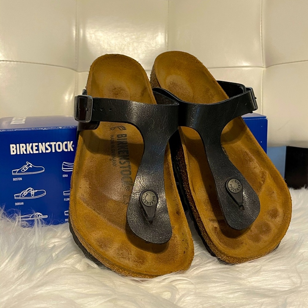 Birkenstock Black Sandals (Gizeh)
